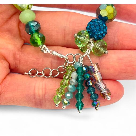 Swarovski Beaded Bracelet- Green - Picture 6 of 9